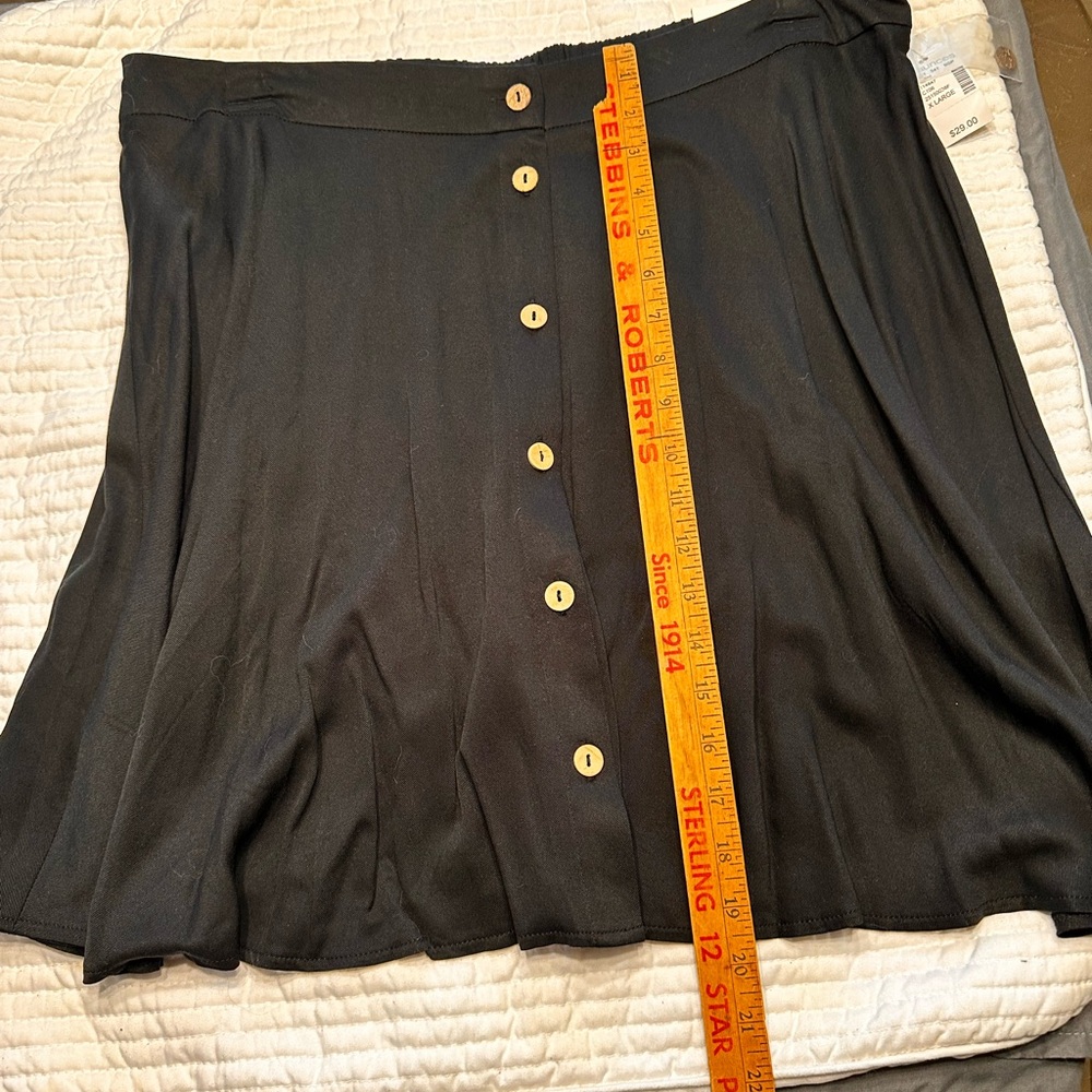 Maurices Black Button-Front Mini Skirt